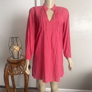 Lauren Ralph Lauren Slip On Dress Coverup Women Sz Small Pink Lightweight Beachy
